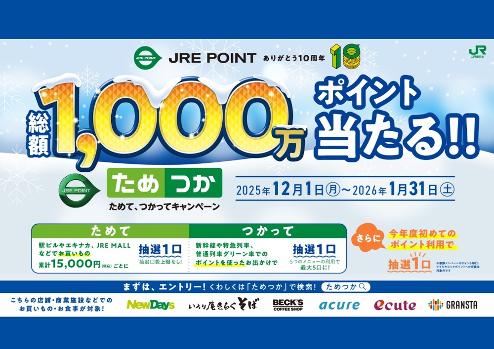 JRE POINT 10周年　第4弾