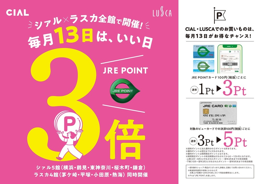 毎月13日は、いい日JRE POINT3倍